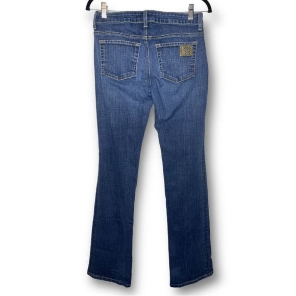 Vintage Y2K Michael Kors Size 6 Low Rise Medium Indigo Boot Cut Jeans Gold Medal - Picture 1 of 11